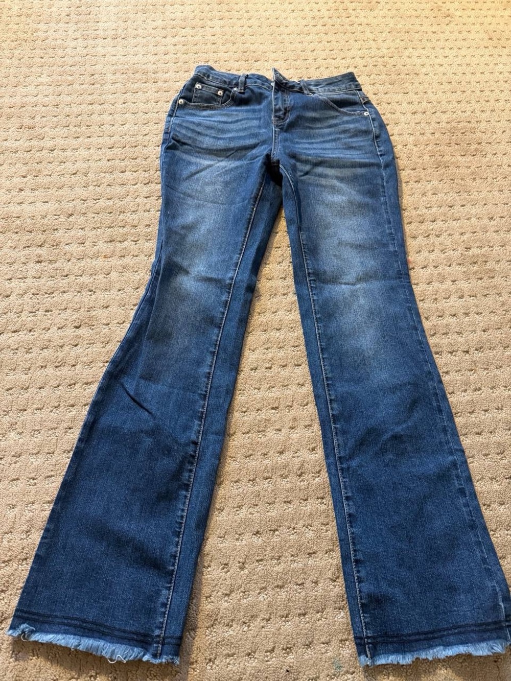 Flamingals Women’s Dark Blue Mid Waist Bootcut Jeans S - Picture 1 of 5